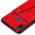For OPPO Realme 3 PU Leather Flip Stand Shockproof Cell Phone Cover Double Buckle Anti dust Case With Card Slots Pocket red