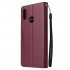 For OPPO Realme 3 Wallet type PU Leather Protective Phone Case with Buckle   3 Card Position brown