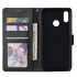 For OPPO Realme 3 Wallet type PU Leather Protective Phone Case with Buckle   3 Card Position black