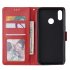 For OPPO Realme 3 Wallet type PU Leather Protective Phone Case with Buckle   3 Card Position red