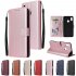 For OPPO Realme 3 pro Flip type Leather Protective Phone Case with 3 Card Position Buckle Design Phone Cover  Rose gold