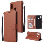 For OPPO Realme 3 pro Flip type Leather Protective Phone Case with 3 Card Position Buckle Design Phone Cover  brown