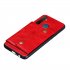 For OPPO Realme 5 5 Pro Mobile Phone Shell Buckle Closure Wallet Design Overall Protective Smartphone Cover  red