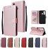 For OPPO Realme 5 Rro Cellphone Cover Buckle Closure Cards Holder Wallet Design Stand Function PU Leather Smart Shell Overall Protection  Rose gold
