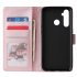 For OPPO Realme 5 Rro Cellphone Cover Buckle Closure Cards Holder Wallet Design Stand Function PU Leather Smart Shell Overall Protection  red