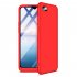 For OPPO Realme C2 Ultra Slim PC Back Cover Non slip Shockproof 360 Degree Full Protective Case Red black red