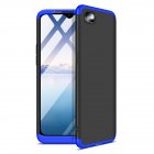 For OPPO Realme C2 Ultra Slim PC Back Cover Non slip Shockproof 360 Degree Full Protective Case Blue black blue