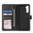 For OPPO Realme C3 Realme 6 PU Leather Mobile Phone Cover with 3 Cards Slots Phone Frame black