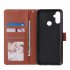 For OPPO Realme C3 Realme 6 PU Leather Mobile Phone Cover with 3 Cards Slots Phone Frame brown