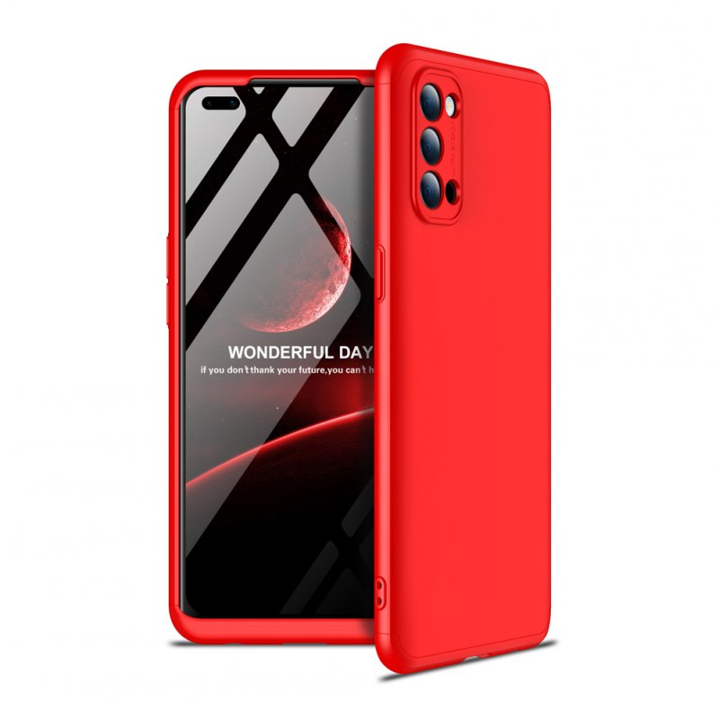 For OPPO Reno 4 /Reno 4 Pro International Edition Mobile Phone Cover 360 Degree Full Protection Phone Case red