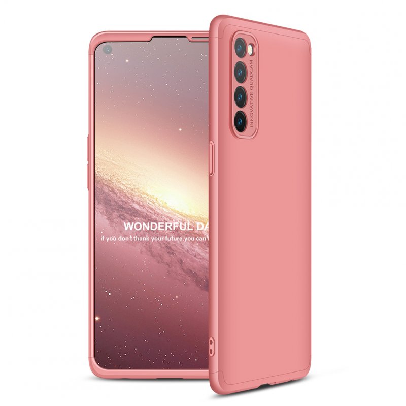 For OPPO Reno 4 /Reno 4 Pro International Edition Mobile Phone Cover 360 Degree Full Protection Phone Case Rose gold