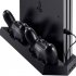 For PS4 Pro Slim Stand Vertical Cooling Controller Charger Charging Station Dock black