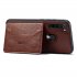 For Red Mi NOTE 8 8 Pro Cellphone Smart Shell 2 in 1 Textured PU Leather Card Holder Stand viewing Overall Protection Case coffee