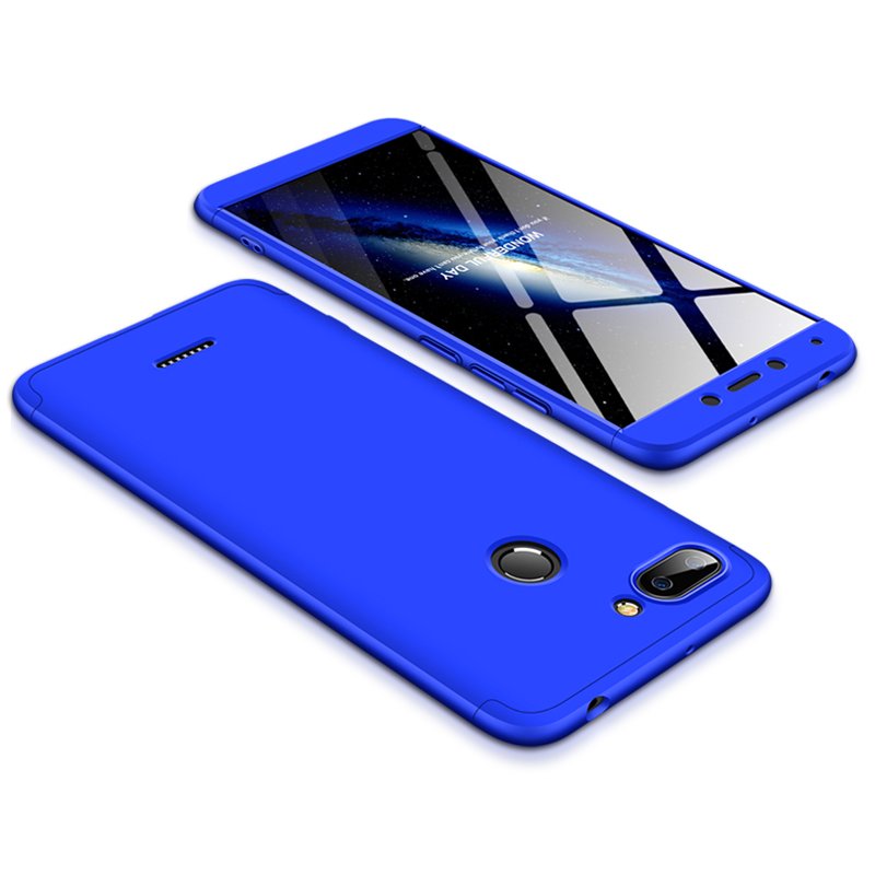 For Redmi 6 3 in 1 Hybrid Hard Case Full Body 360 Degree Protection Back Cover  blue