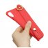 For Redmi 6A Simple Solid Color Chic Wrist Rope Bracket Matte TPU Anti scratch Non slip Protective Cover Back Case 4 red