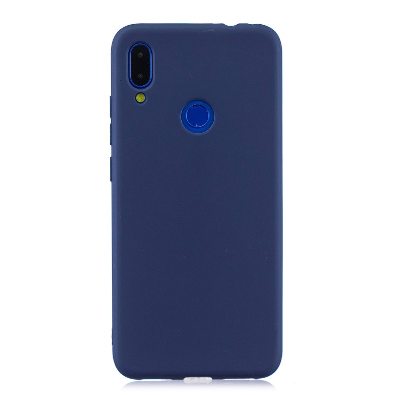 For Redmi 7 Lovely Candy Color Matte TPU Anti-scratch Non-slip Protective Cover Back Case Navy