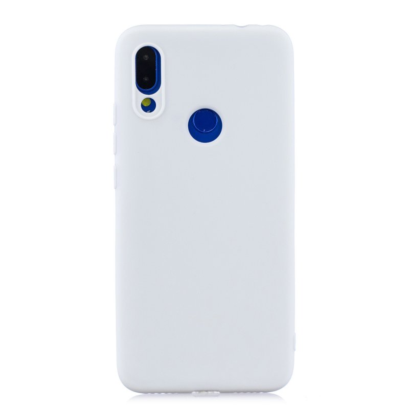 For Redmi 7 Lovely Candy Color Matte TPU Anti-scratch Non-slip Protective Cover Back Case white