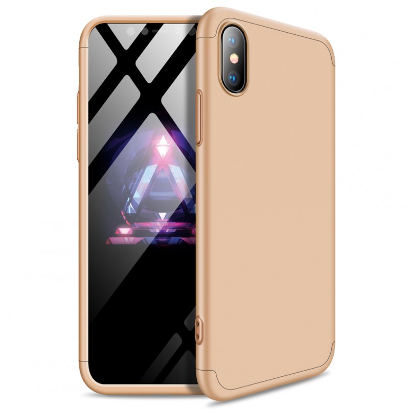 For Redmi 7A Ultra Slim PC Back Cover Non-slip Shockproof 360 Degree Full Protective Case gold