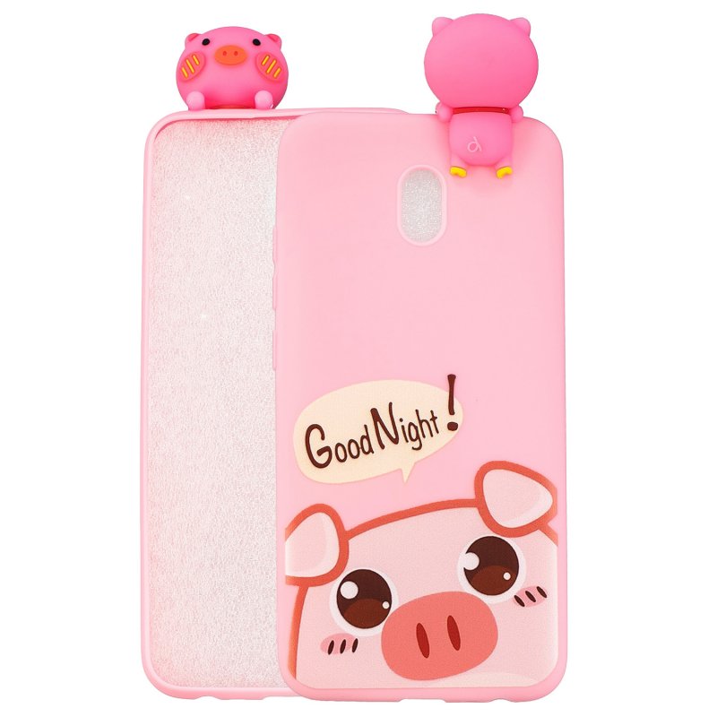 For Redmi 8/8A/5/Note 8T Mobile Phone Case Cute Cellphone Shell Soft TPU Cover with Cartoon Pig Duck Bear Kitten Lovely Pattern Rose