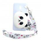 For Redmi 8 Redmi 8A Case Mobile Phone Shell Shockproof Cellphone TPU Cover with Cartoon Cat Pig Panda Coin Purse Lovely Shoulder Starp  White