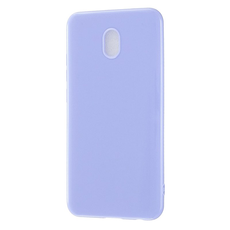 For Redmi 8 / Redmi 8A Cellphone Cover Glossy TPU Phone Case Defender Full Body Protection Smartphone Shell Taro purple
