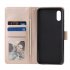 For Redmi 9A Redmi 9C PU Leather Mobile Phone Cover with 3 Cards Slots Phone Frame Golden