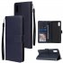 For Redmi 9A Redmi 9C PU Leather Mobile Phone Cover with 3 Cards Slots Phone Frame blue