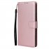 For Redmi 9A Redmi 9C PU Leather Mobile Phone Cover with 3 Cards Slots Phone Frame Rose gold