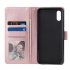 For Redmi 9A Redmi 9C PU Leather Mobile Phone Cover with 3 Cards Slots Phone Frame Rose gold