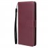 For Redmi 9A Redmi 9C PU Leather Mobile Phone Cover with 3 Cards Slots Phone Frame Red wine