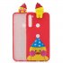 For Redmi NOTE 8 NOTE 8 pro 3D Color Painting Pattern Drop Protection Soft TPU Back Cover Mobile Phone Case red