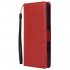 For Redmi NOTE 8 PU Leather Front Putton Protective Phone Case with 3 Cards Bracket red