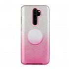 For Redmi Note 7 Note 7 pro Note 8 Note 8 pro 8 8A Phone Case Gradient Color Glitter Powder Phone Cover with Airbag Bracket Pink