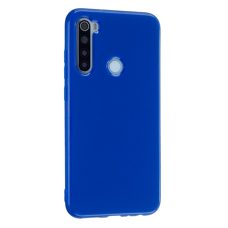 For Redmi Note 8/8 Pro Cellphone Cover 2.0mm Thickened TPU Case Camera Protector Anti-Scratch Soft Phone Shell Navy blue