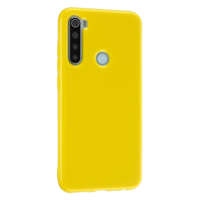 For Redmi Note 8/8 Pro Cellphone Cover 2.0mm Thickened TPU Case Camera Protector Anti-Scratch Soft Phone Shell Yellow