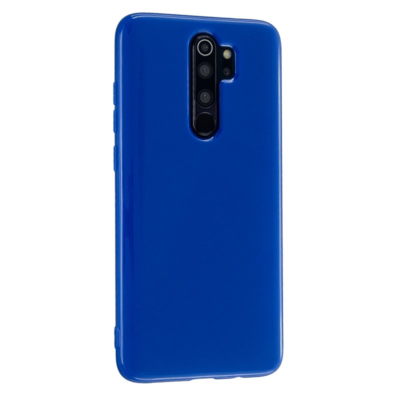For Redmi Note 8/8 Pro Cellphone Cover 2.0mm Thickened TPU Case Camera Protector Anti-Scratch Soft Phone Shell Navy blue
