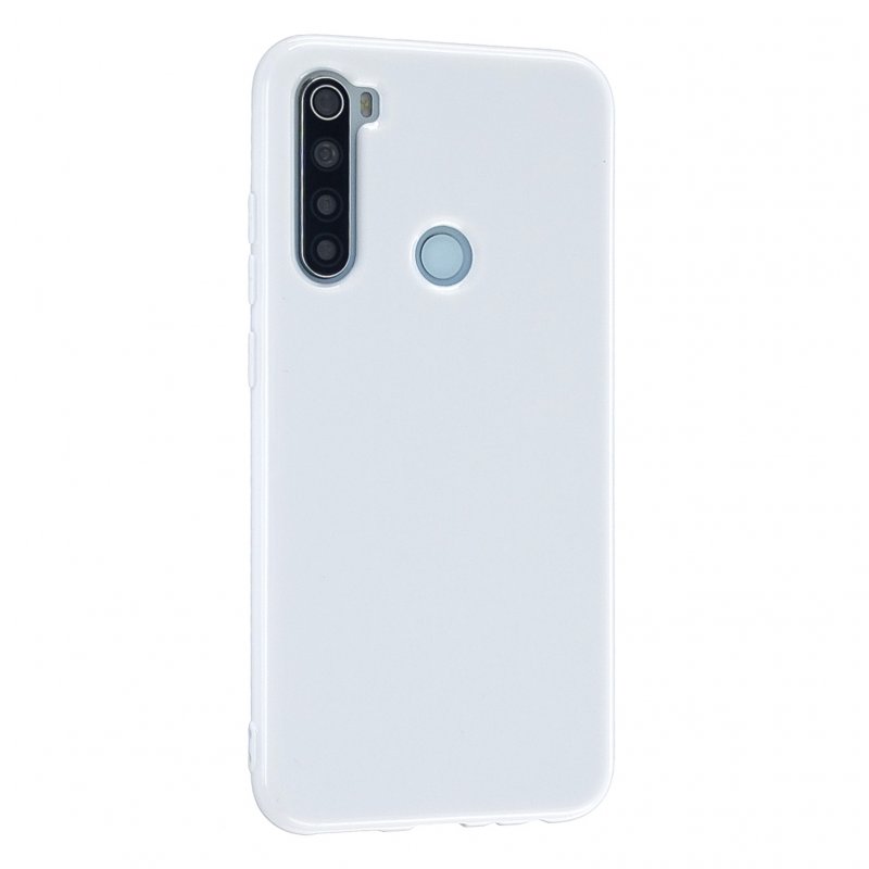 For Redmi Note 8/8 Pro Cellphone Cover 2.0mm Thickened TPU Case Camera Protector Anti-Scratch Soft Phone Shell White