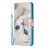 For Redmi Note 8 8 Pro Cellphone Cover Stand Function Wallet Design PU Leather Smartphone Shell Elegant Pattern Printed  Blue eyes cat