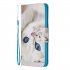 For Redmi Note 8 8 Pro Cellphone Cover Stand Function Wallet Design PU Leather Smartphone Shell Elegant Pattern Printed  Blue eyes cat