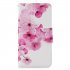 For Redmi Note 8 8 Pro Cellphone Cover Stand Function Wallet Design PU Leather Smartphone Shell Elegant Pattern Printed  peach blossom