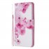 For Redmi Note 8 8 Pro Cellphone Cover Stand Function Wallet Design PU Leather Smartphone Shell Elegant Pattern Printed  peach blossom