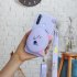 For Redmi Note 8 8T 8 Pro Cellphone Case Mobile Phone Shell Shockproof TPU Cover with Cartoon Cat Pig Panda Coin Purse Lovely Shoulder Starp  Black