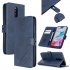 For Redmi Note 8T Redmi 8 Redmi 8A Case Soft Leather Cover with Denim Texture Precise Cutouts Wallet Design Buckle Closure Smartphone Shell  blue