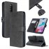 For Redmi Note 8T Redmi 8 Redmi 8A Case Soft Leather Cover with Denim Texture Precise Cutouts Wallet Design Buckle Closure Smartphone Shell  black