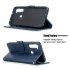 For Redmi Note 8T Redmi 8 Redmi 8A Case Soft Leather Cover with Denim Texture Precise Cutouts Wallet Design Buckle Closure Smartphone Shell  blue