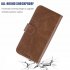 For Redmi Note 8T Redmi 8 Redmi 8A Case Soft Leather Cover with Denim Texture Precise Cutouts Wallet Design Buckle Closure Smartphone Shell  brown