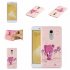 For Redmi note 4X NOTE 4 Cartoon Lovely Coloured Painted Soft TPU Back Cover Non slip Shockproof Full Protective Case with Lanyard Light pink