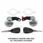 For Renault Master Door Lock Core Barrel Set Lh Rh 2 Keys OE:7701470944 7701470945