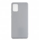 For Samsung A01  A11 A21 A41 A51 A71 A81 A91 Mobile Phone Case Lovely Candy Color Matte TPU Anti scratch Non slip Protective Cover Back Case 12 gray
