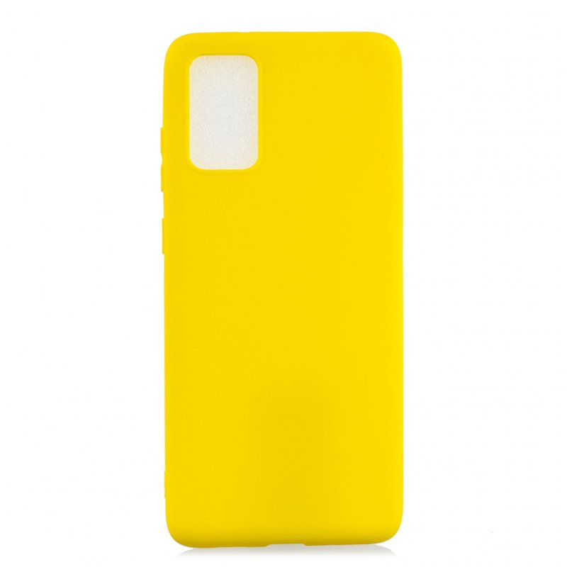 For Samsung A01/ A11/A21/A41/A51/A71/A81/A91 Mobile Phone Case Lovely Candy Color Matte TPU Anti-scratch Non-slip Protective Cover Back Case 3 yellow